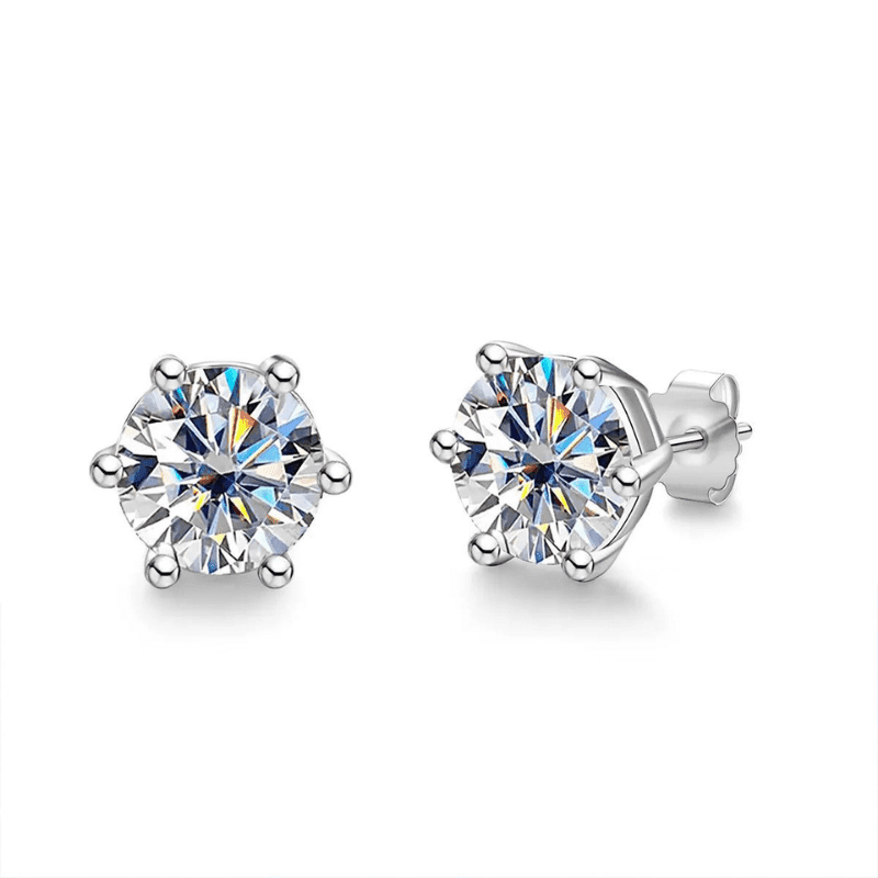 Brinco Ponto de Luz Moissanite em Prata 925 Banhado a Ouro 18k - Arbo joias