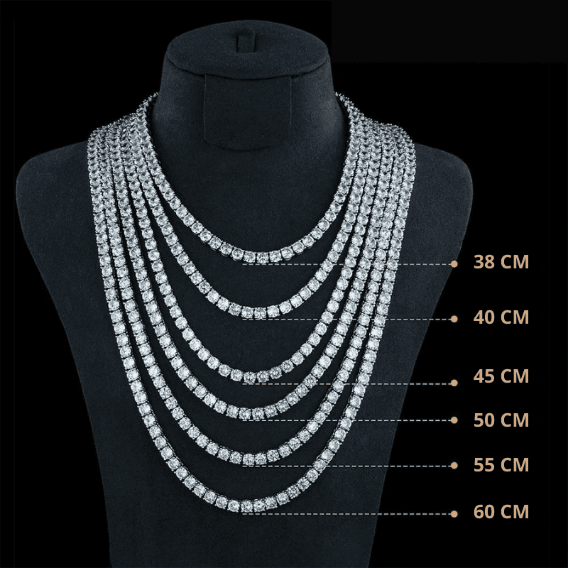 Colar Riviera Moissanite em Prata 925 Banhado Ouro 18k - Arbo joias