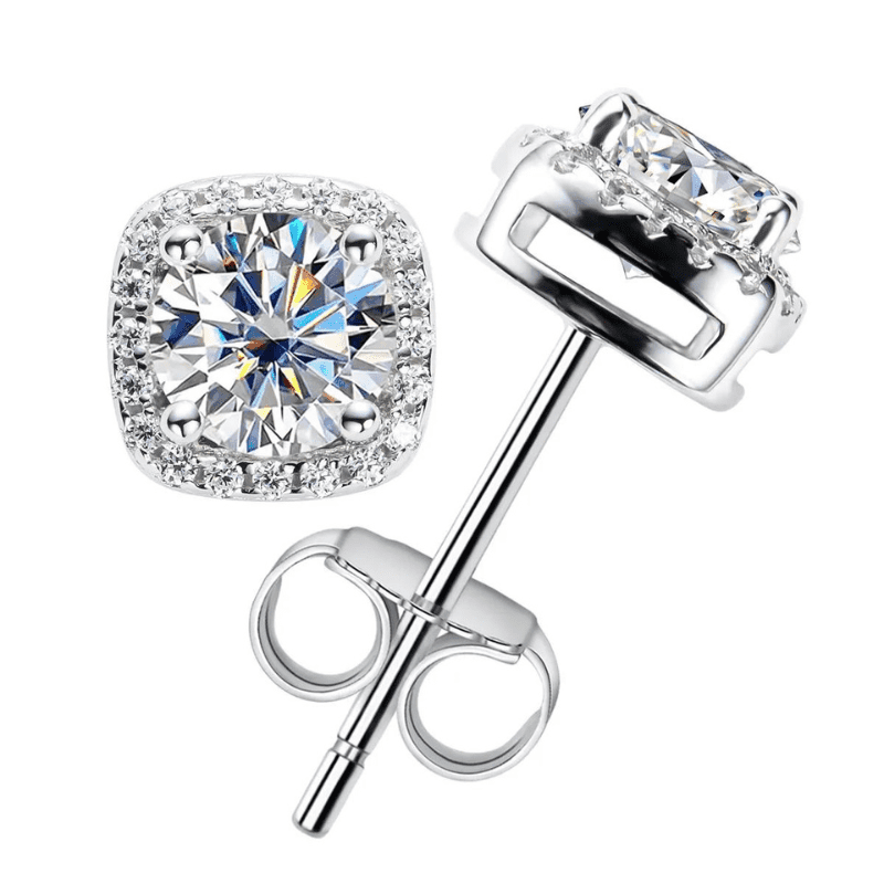 Brinco Moissanite em Prata 925 Banhado a Ouro 18k - Arbo joias
