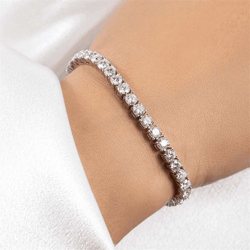 Pulseira Riviera Moissanite 4mm
