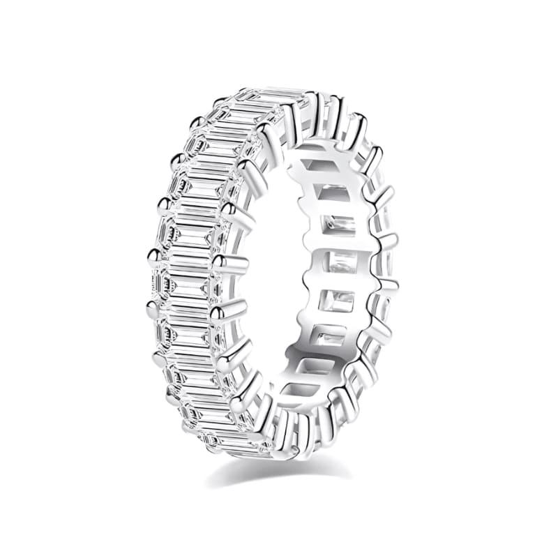 Aparador de Aliança com Moissanite 3.5mm Esmeralda