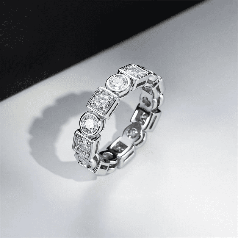 Aliança Eternity Moissanite 2.8 quilates