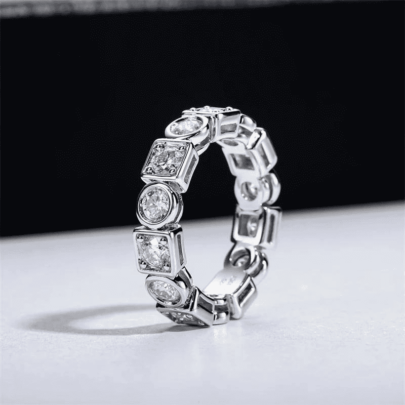 Aliança Eternity Moissanite 2.8 quilates