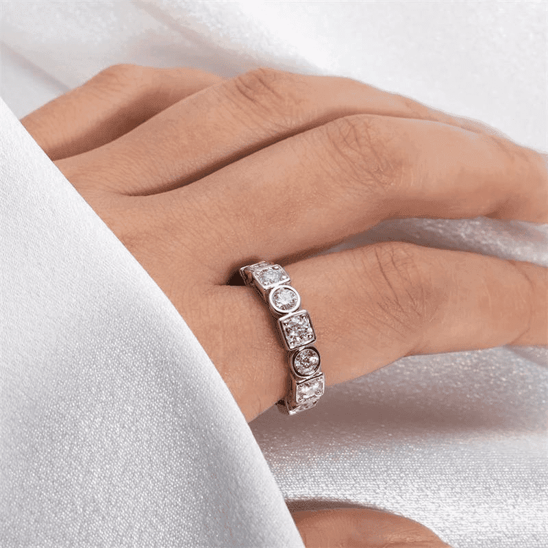 Aliança Eternity Moissanite 2.8 quilates