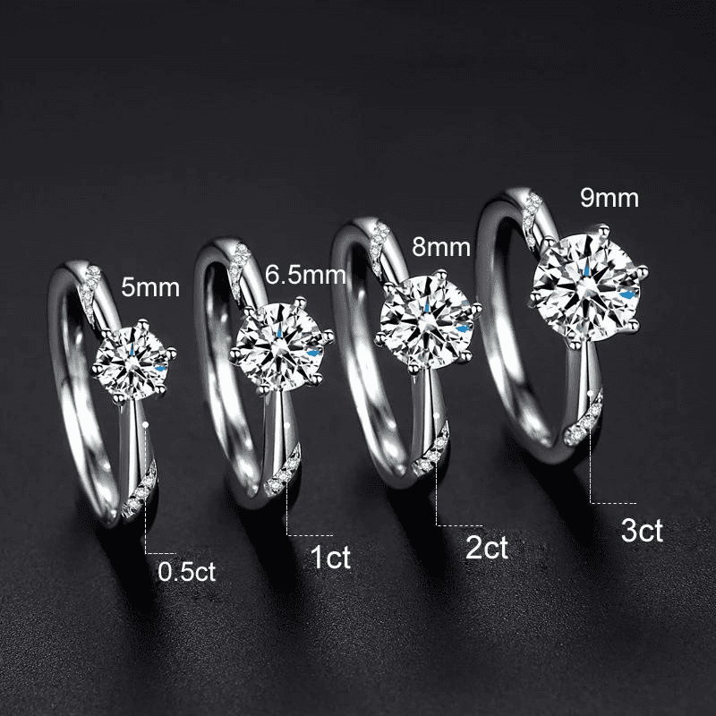 Anel Solitário Moissanite