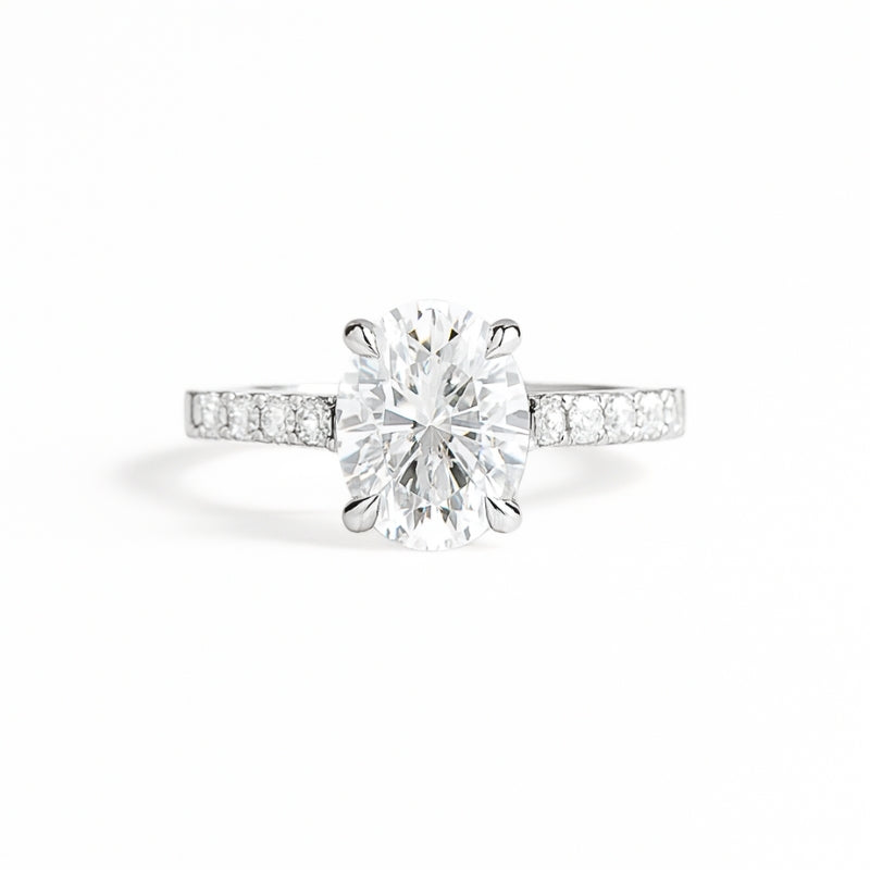 Anel de Noivado Moissanite 2 quilates