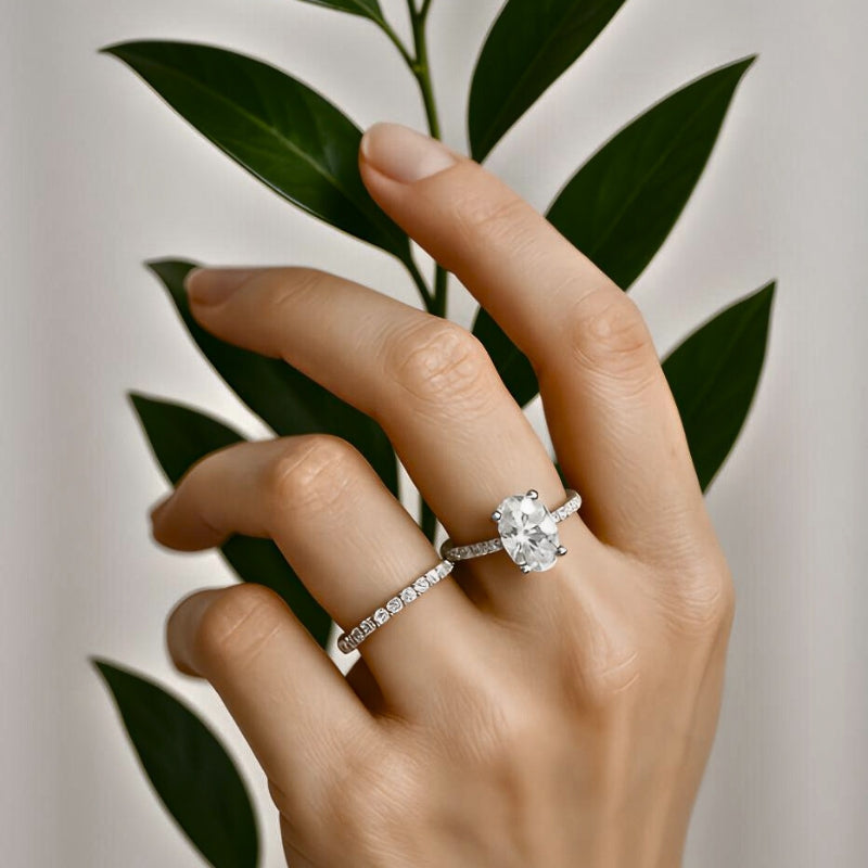 Anel de Noivado Moissanite 2 quilates