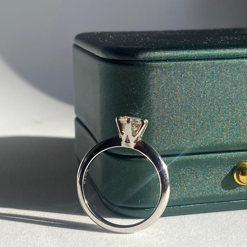 Anel Solitário Clássico Moissanite