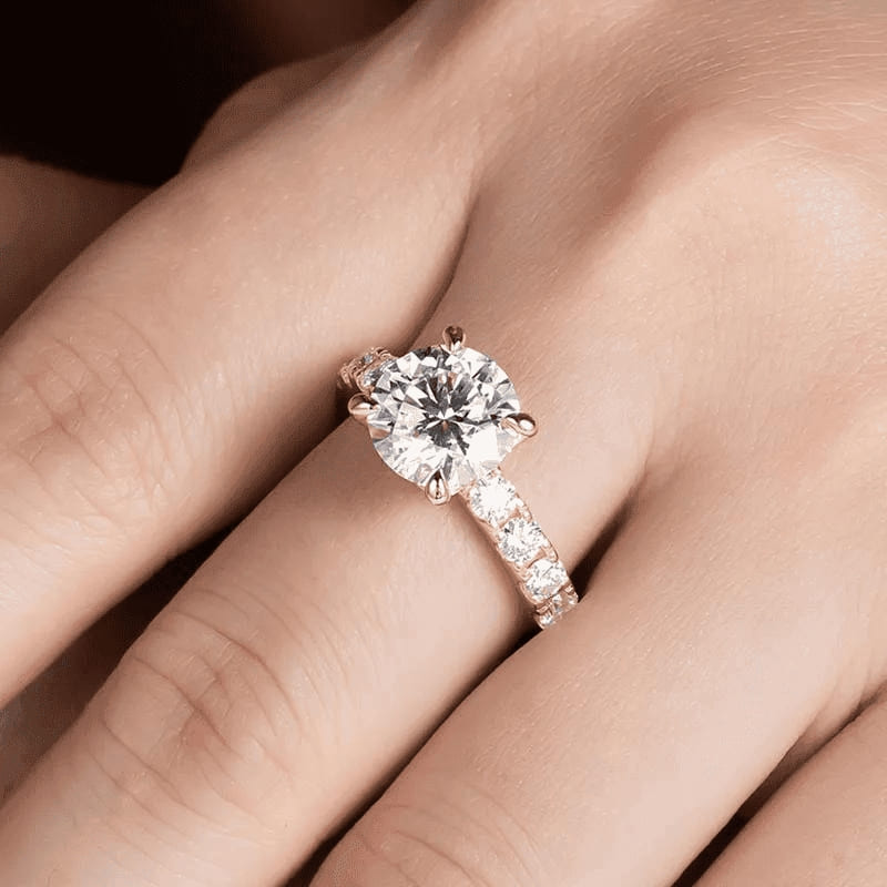 Anel de noivado Moissanite 4.3 quilates
