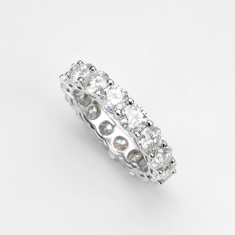 Aparador_de_Alianca_em_Prata com Moissanite 5mm