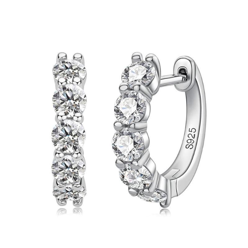 Brinco Argolacom Moissanite - ARBO JOIAS