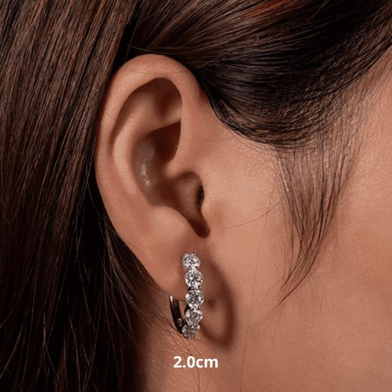 Brinco Argolacom Moissanite - ARBO JOIAS