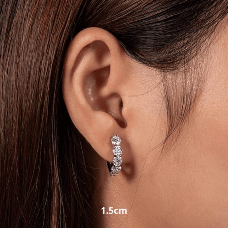 Brinco Argolacom Moissanite - ARBO JOIAS