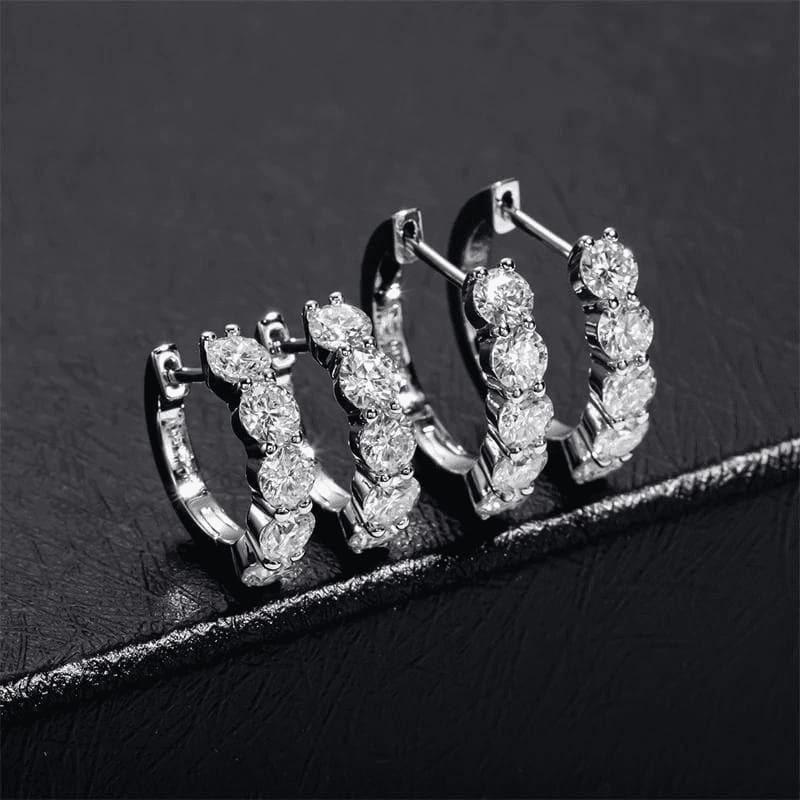 Brinco Argolacom Moissanite - ARBO JOIAS
