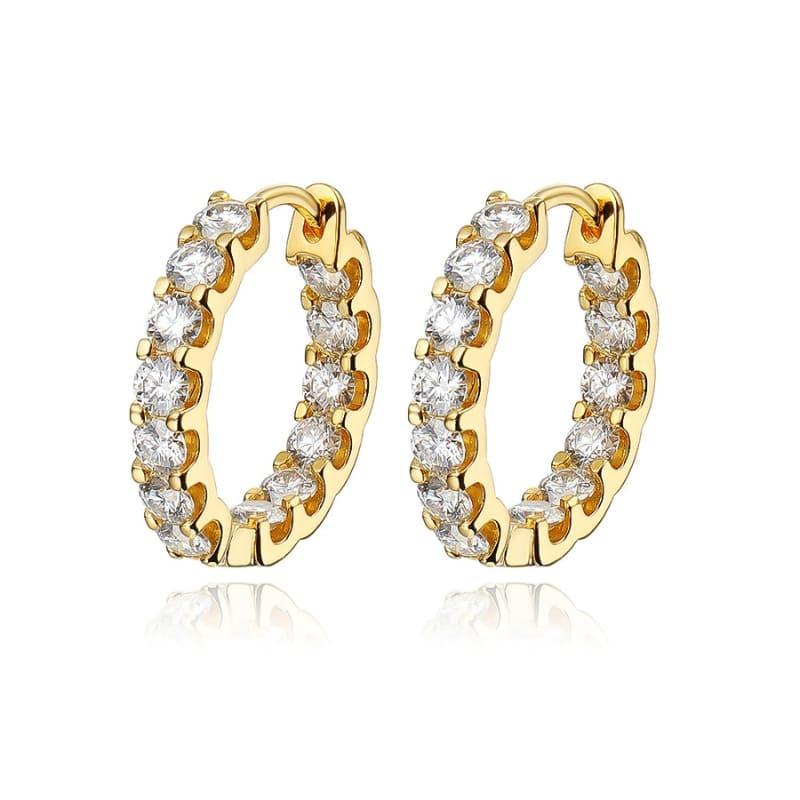 Brinco Argola com Moissanite 2.6quilates e Prata 925