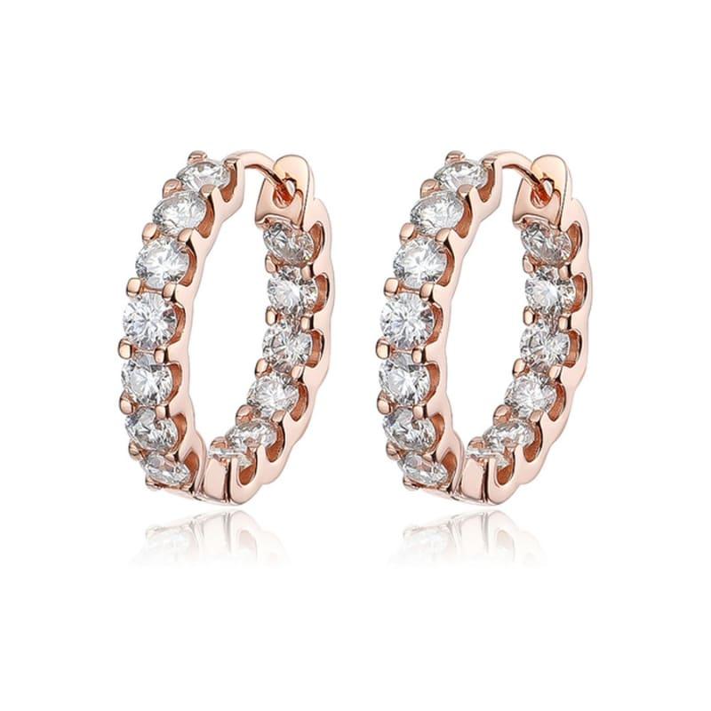 Brinco Argola com Moissanite 2.6quilates e Prata 925