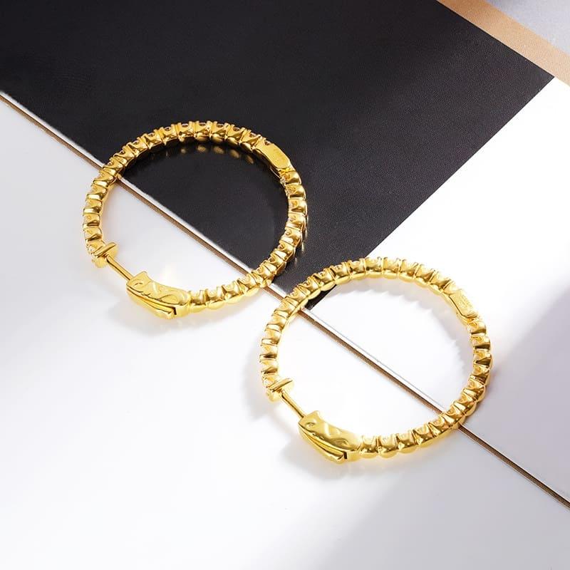 Brinco Argola com Moissanite 2mm