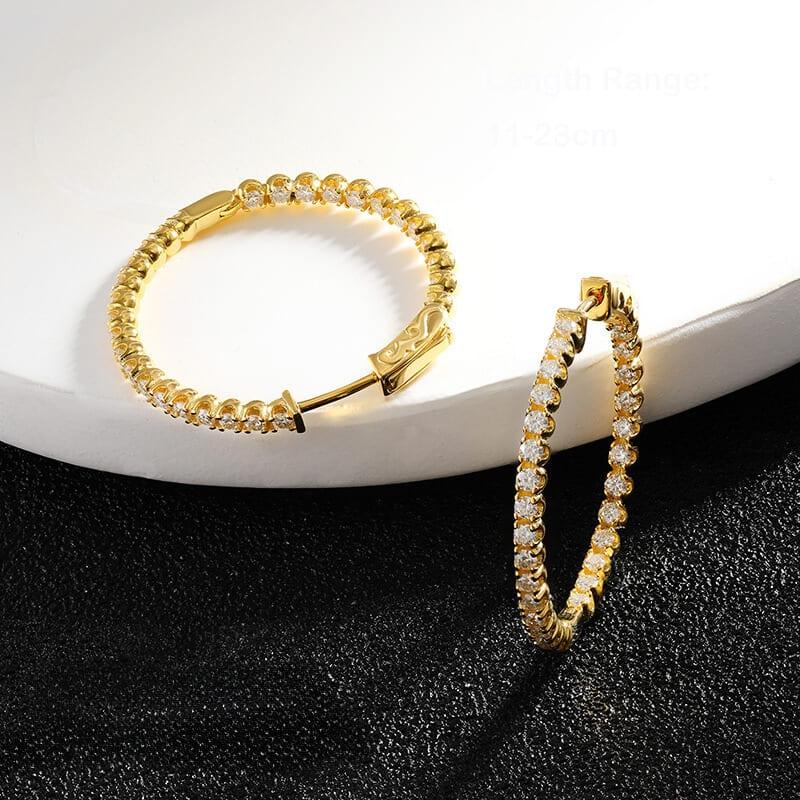 Brinco Argola com Moissanite 2mm