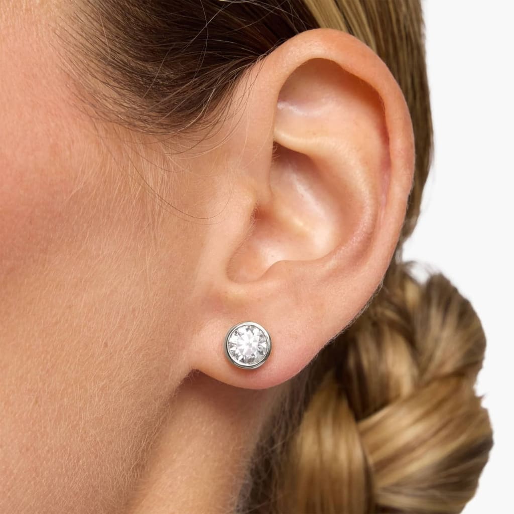 Brinco Ponto de Luz Cravação Inglesa Moissanite