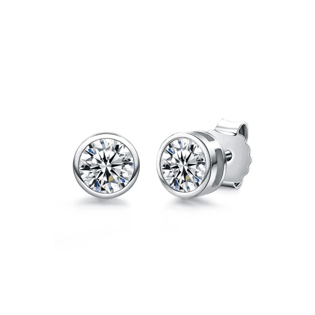 Brinco Ponto de Luz Cravação Inglesa Moissanite