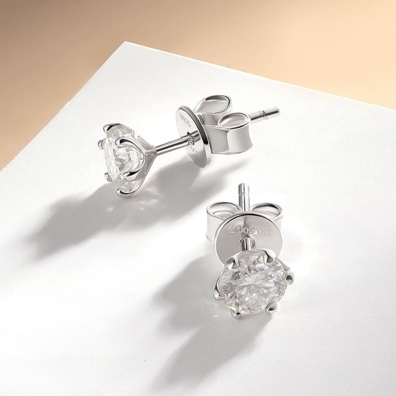 Brinco Ponto de Luz Moissanite 6 garras - Pétula
