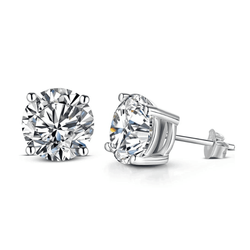 Brinco Ponto de Luz Moissanite 4 Garras
