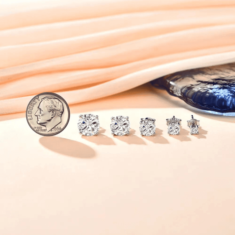 Brinco Ponto de Luz Moissanite 4 Garras