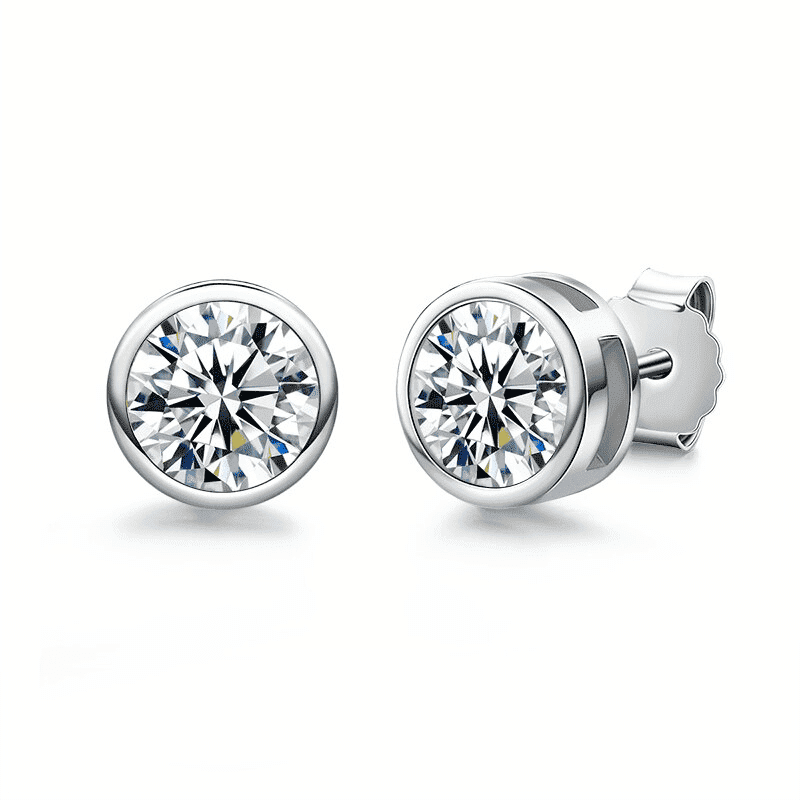 Brinco ponto de luz moissanite