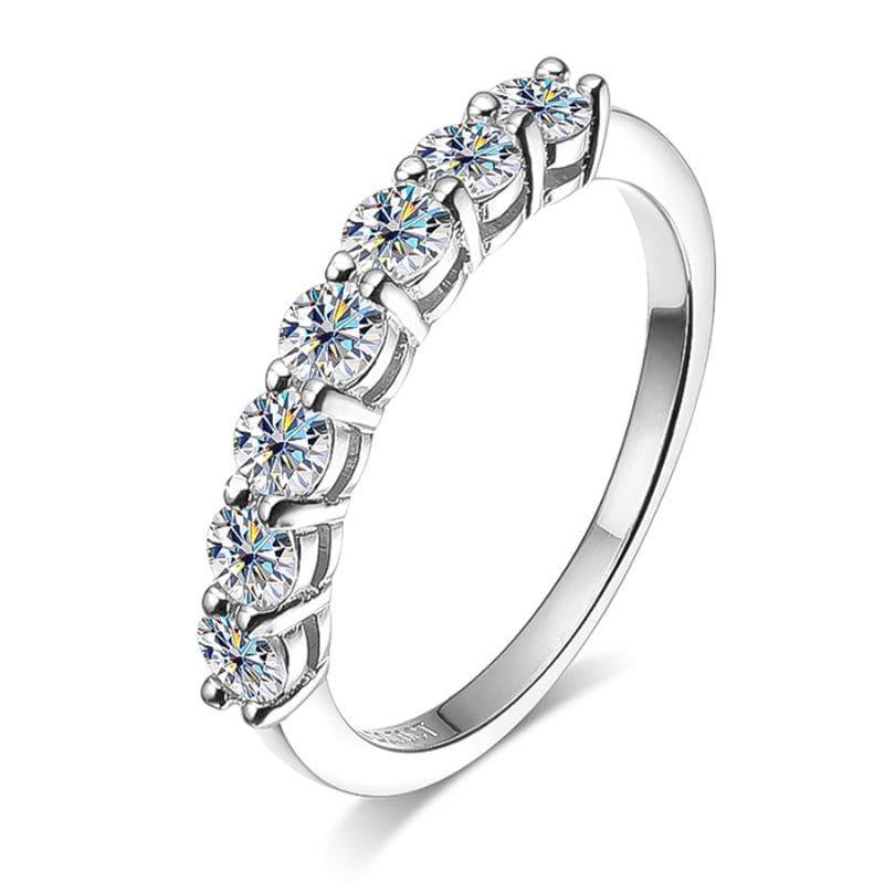 Meia Aliança com Moissanite 3 mm