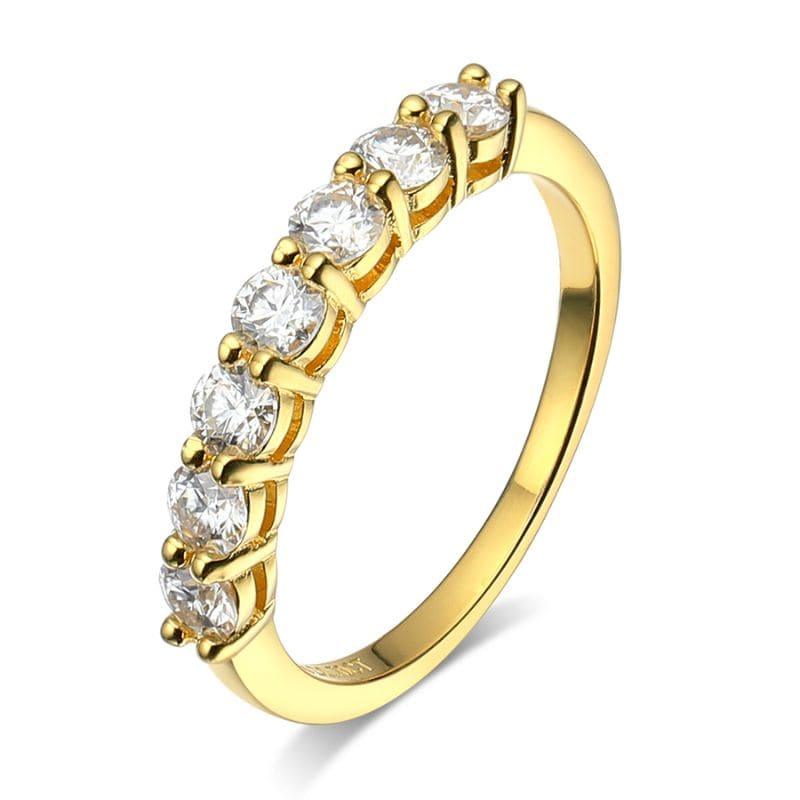 Meia Aliança com Moissanite 3 mm