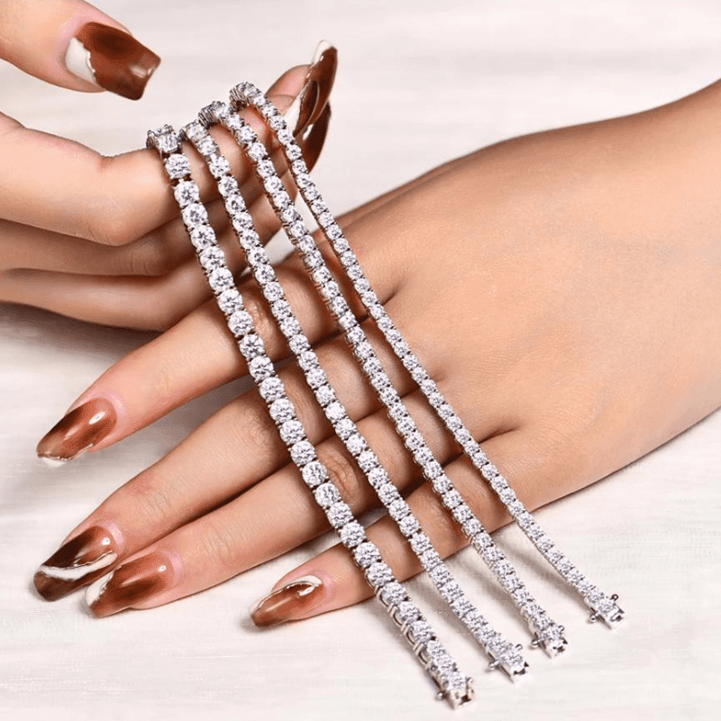 Pulseira rivieira em prata 925