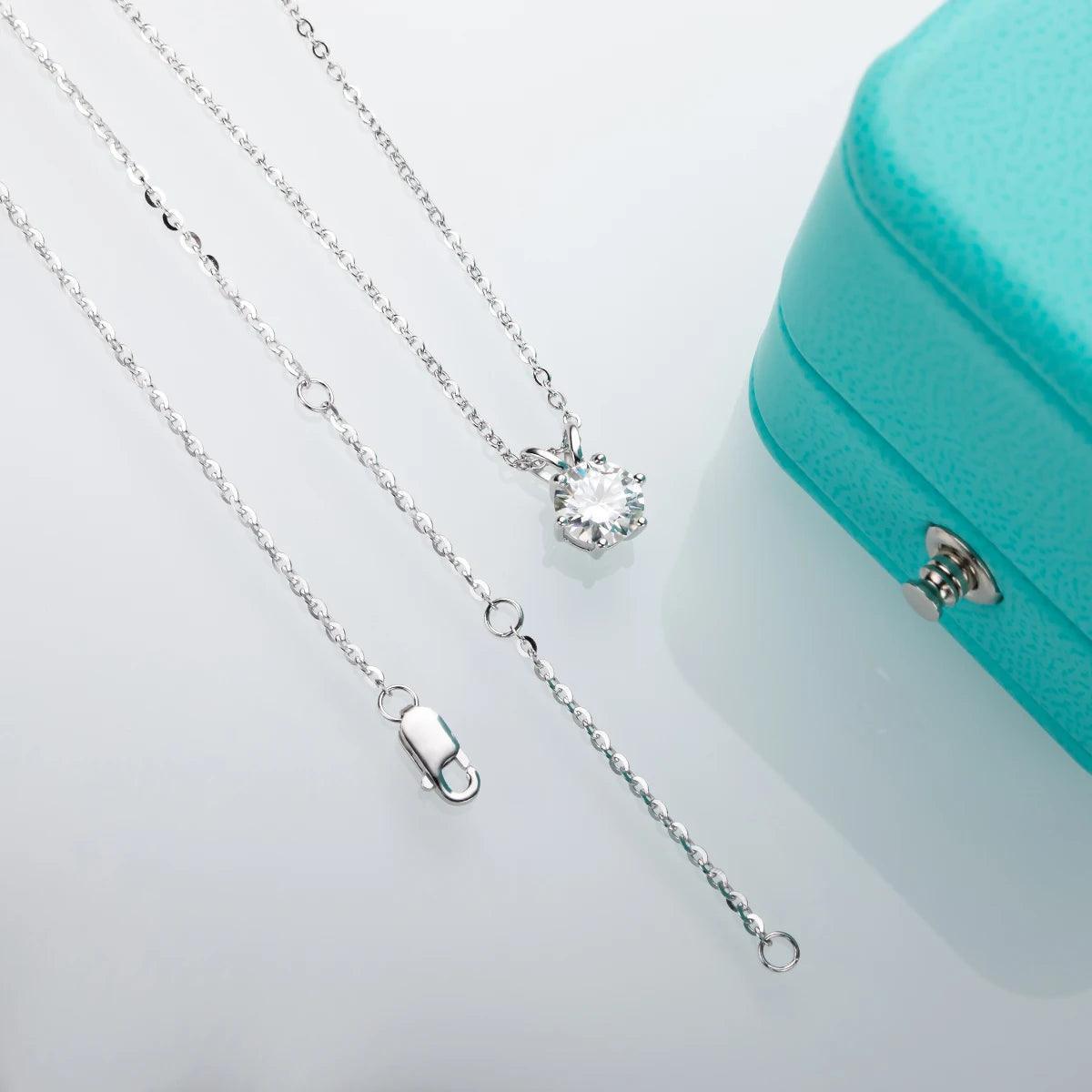 Colar Ponto de Luz Moissanite com 6 Garras - Essence