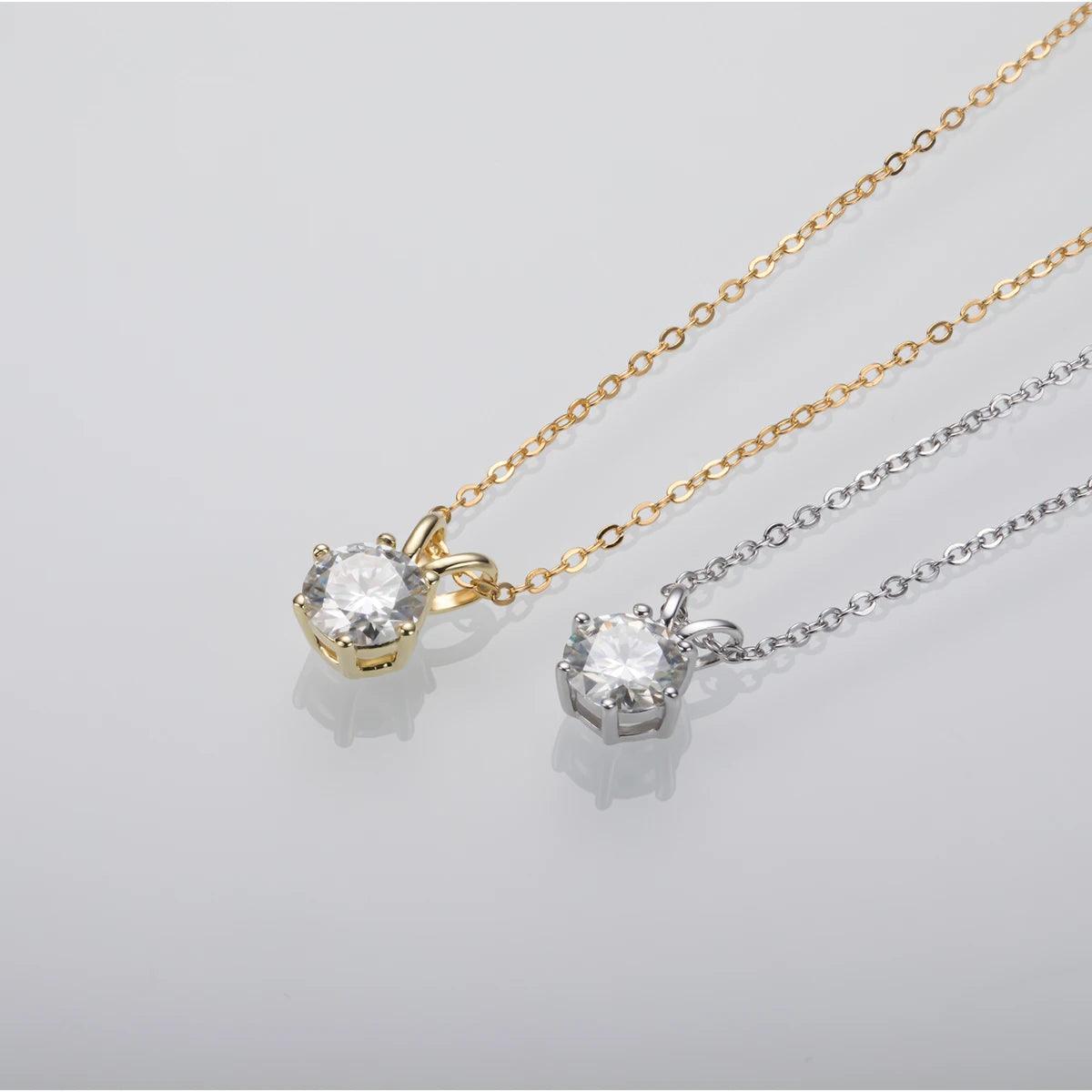 Colar Ponto de Luz Moissanite com 6 Garras - Essence
