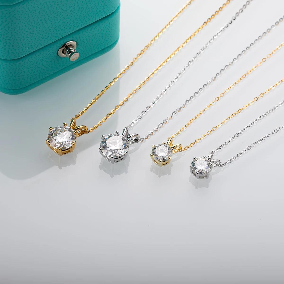 Colar Ponto de Luz Moissanite com 6 Garras - Essence