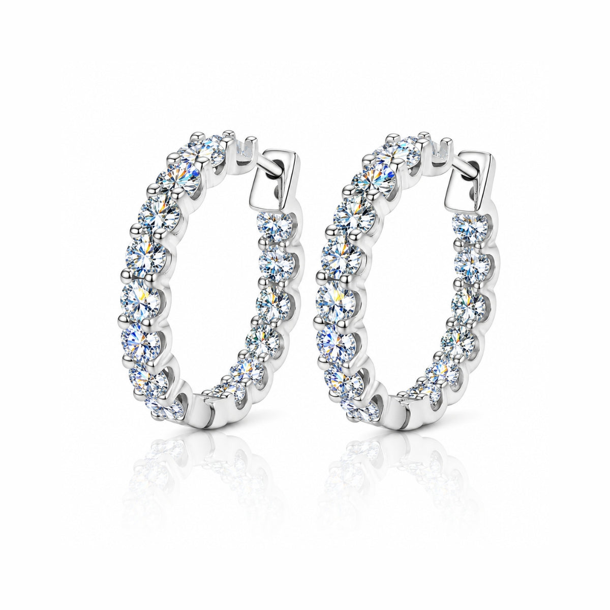 Brinco Argola com Moissanite 3mm
