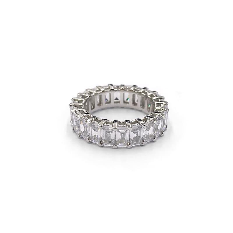 Aparador de Aliança com Moissanite 3.5mm Esmeralda