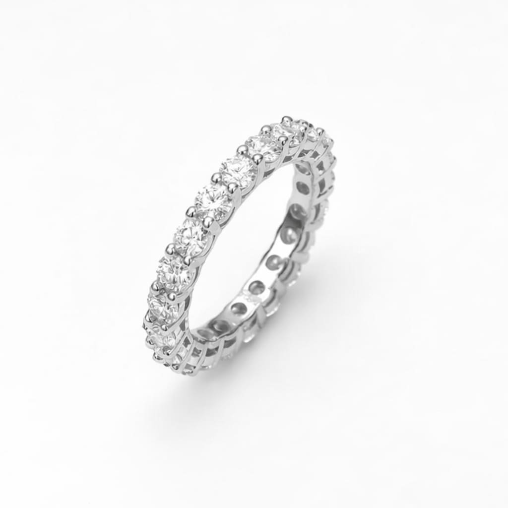 Aparador de Aliança com Moissanite 3mm