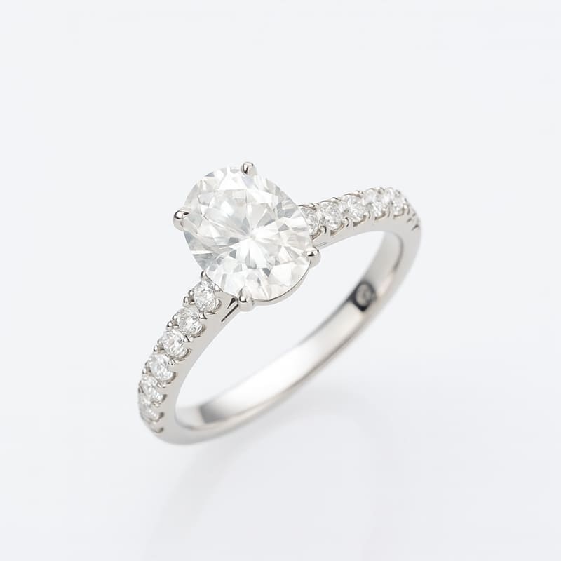 Anel de Noivado Moissanite 2 quilates