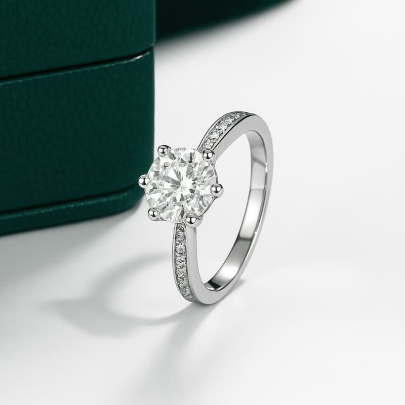 Anel de Noivado com Moissanite