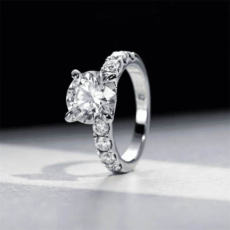 Anel de noivado Moissanite 4.3 quilates