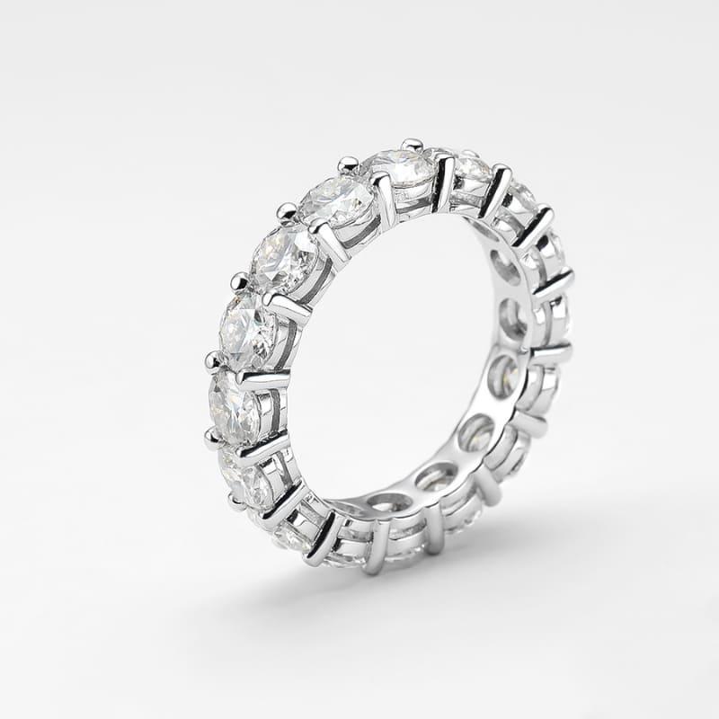 Aparador_de_Alianca_em_Prata com Moissanite 5mm