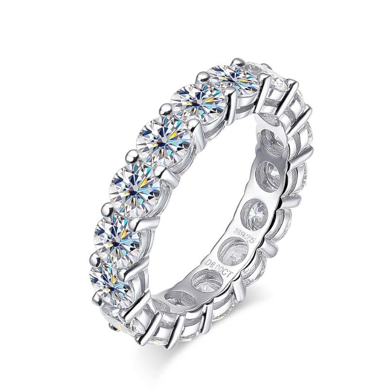 Aparador_de_Alianca_em_Prata com Moissanite 5mm
