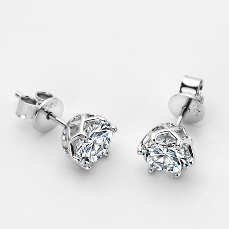 Brinco Ponto de Luz Moissanite 6 garras - Lady