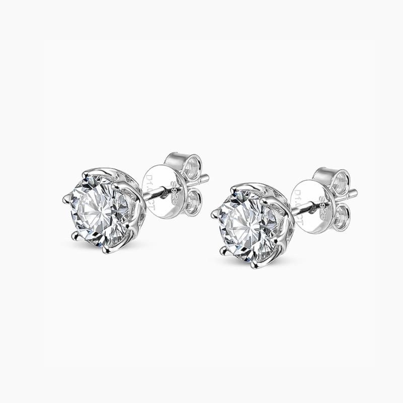 Brinco Ponto de Luz Moissanite 6 garras - Lady