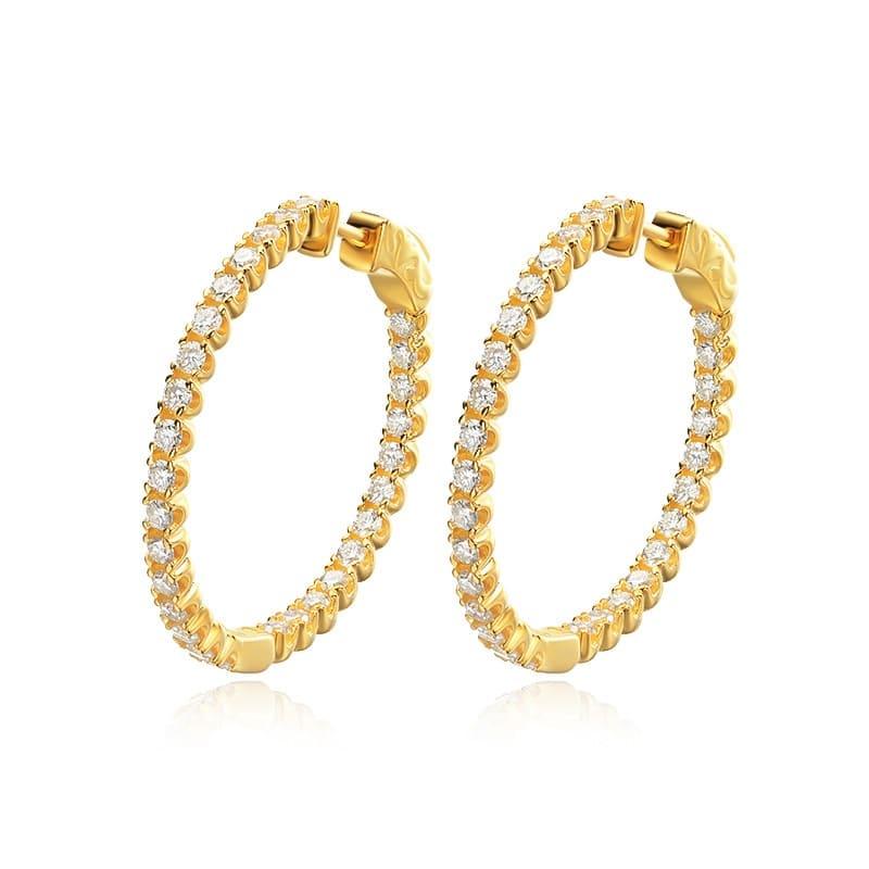 Brinco Argola com Moissanite 2mm