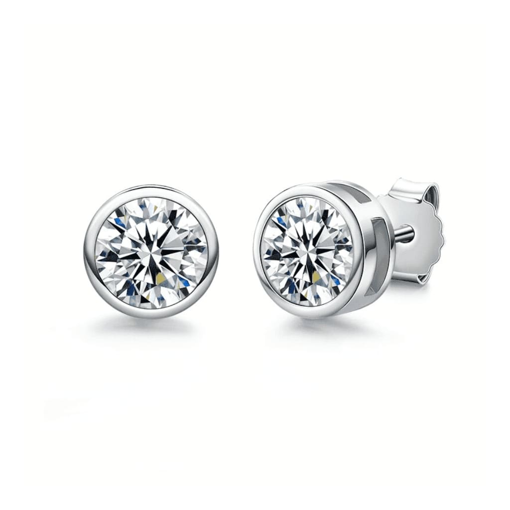 Brinco Ponto de Luz Cravação Inglesa Moissanite
