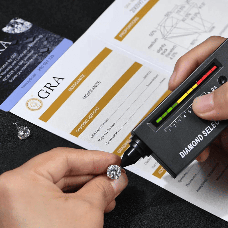Brinco Ponto de Luz Moissanite 4 Garras