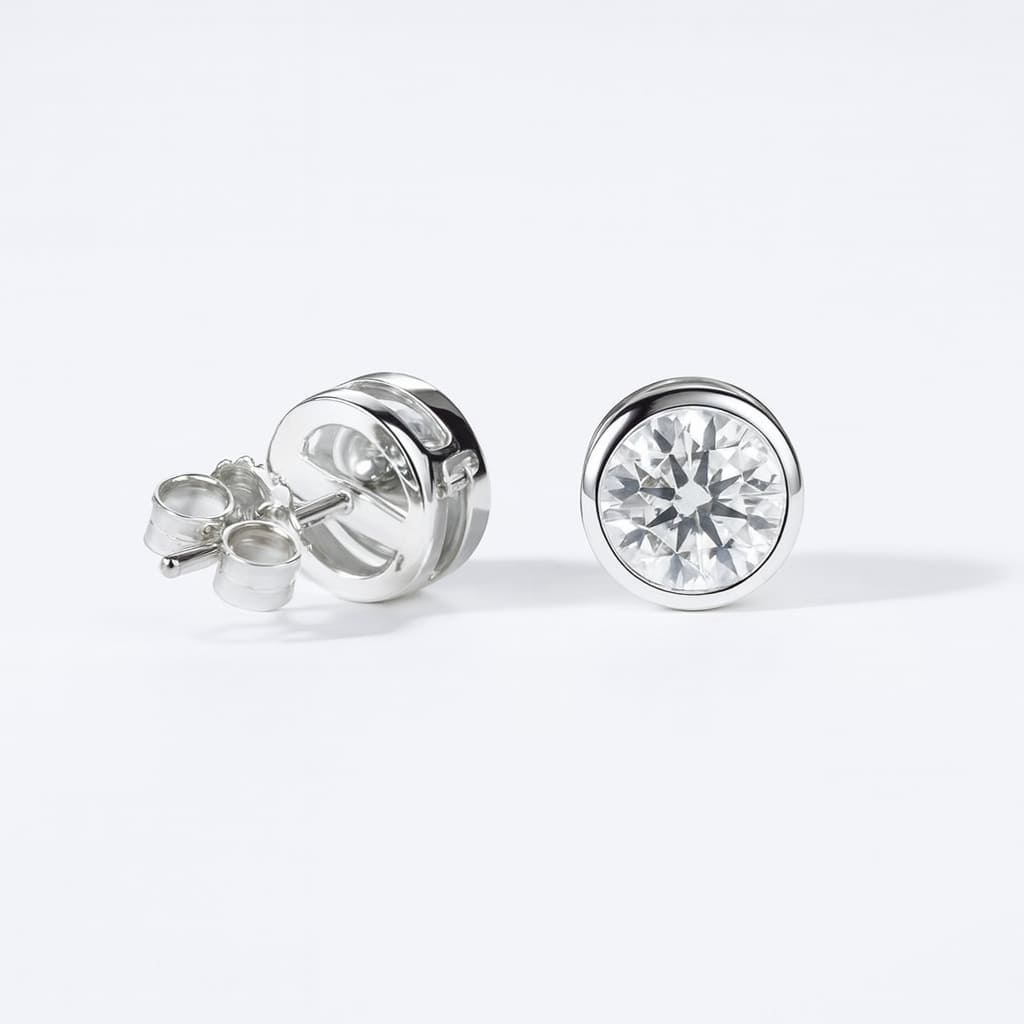 Brinco Ponto de Luz Cravação Inglesa Moissanite