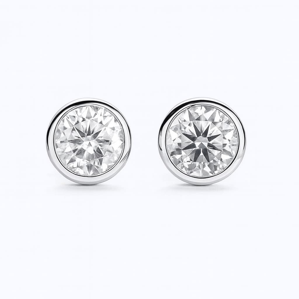 Brinco Ponto de Luz Cravação Inglesa Moissanite