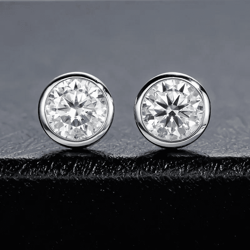 Brinco ponto de luz moissanite 